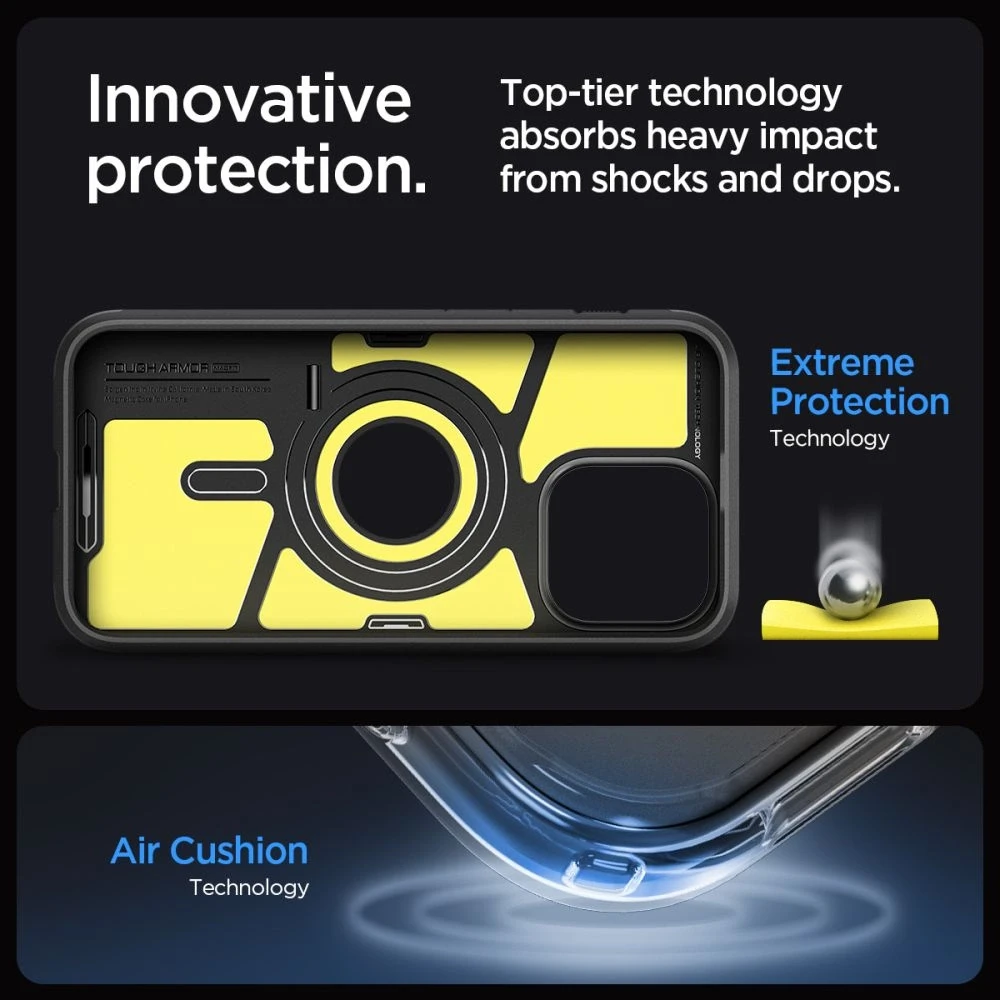 Spigen Tough Armor (MagFit) dėklas skirtas Apple iPhone 15 Pro Max, spalva - Juoda