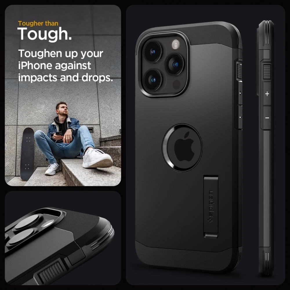 Spigen Tough Armor (MagFit) dėklas skirtas Apple iPhone 15 Pro Max, spalva - Juoda