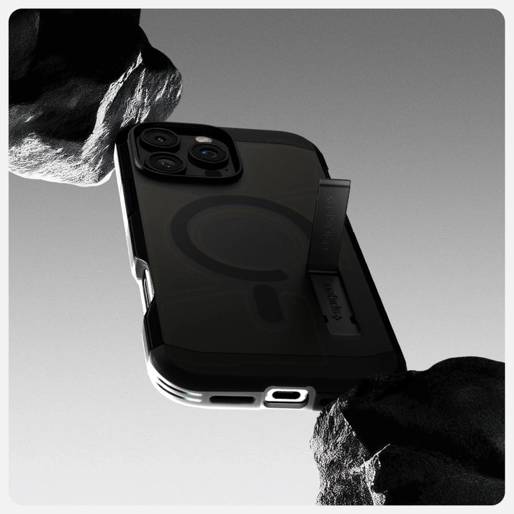 Spigen Tough Armor Mag MagSafe – dėklas skirtas Apple iPhone 16 Pro Max Frost Juodas