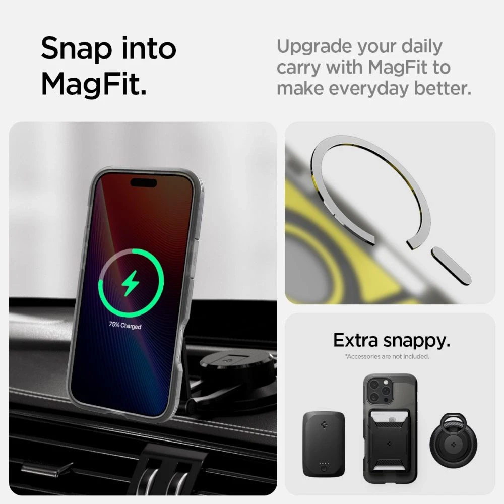 Spigen Tough Armor Mag MagSafe – dėklas skirtas Apple iPhone 16 Pro Max Frost Juodas
