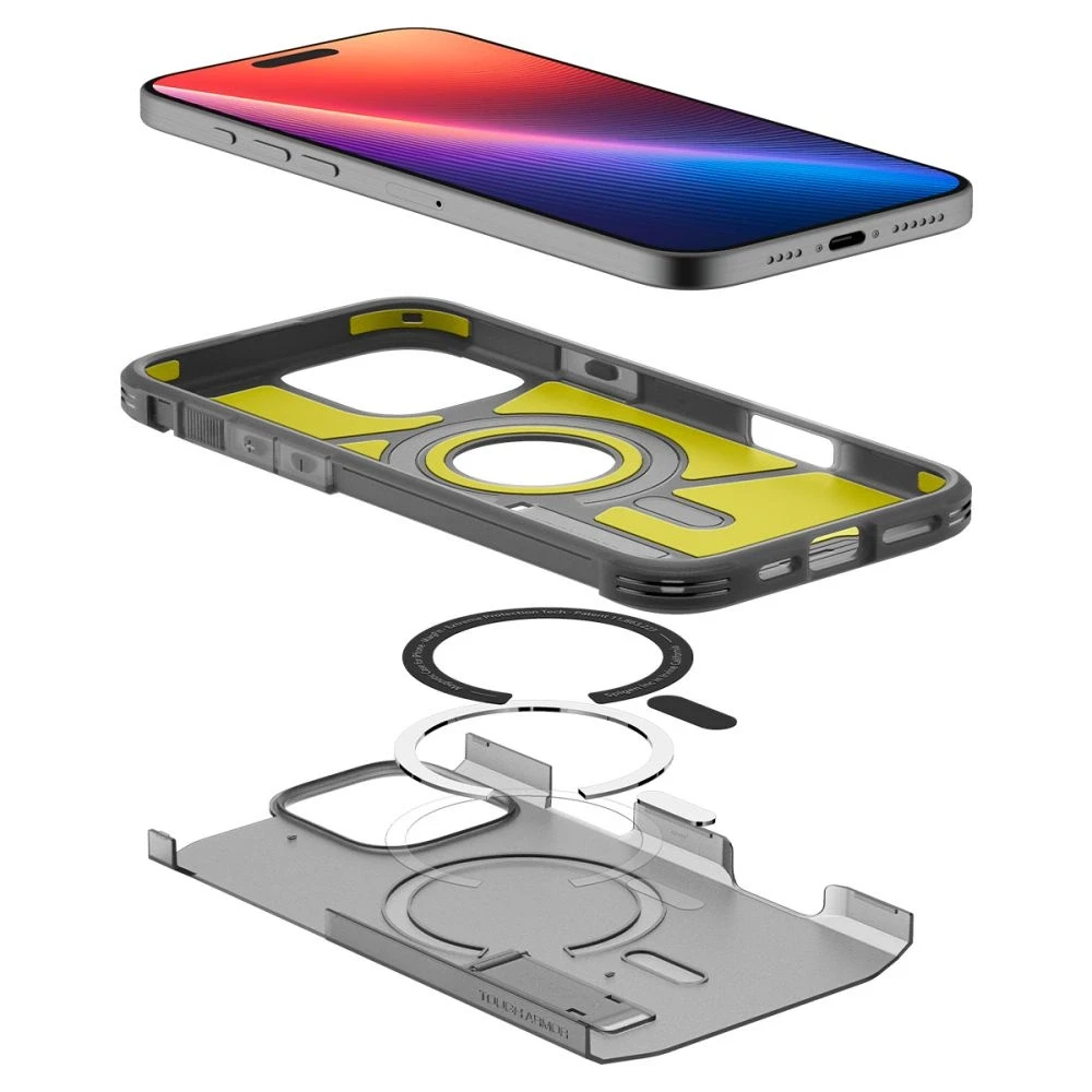 Spigen Tough Armor Mag MagSafe – dėklas skirtas Apple iPhone 16 Pro Max Frost Juodas