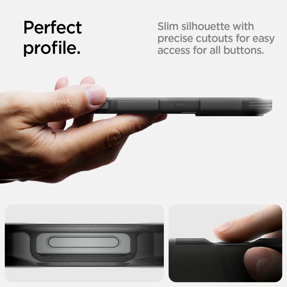 Spigen Tough Armor Mag MagSafe – dėklas skirtas Apple iPhone 16 Pro Max Frost Juodas