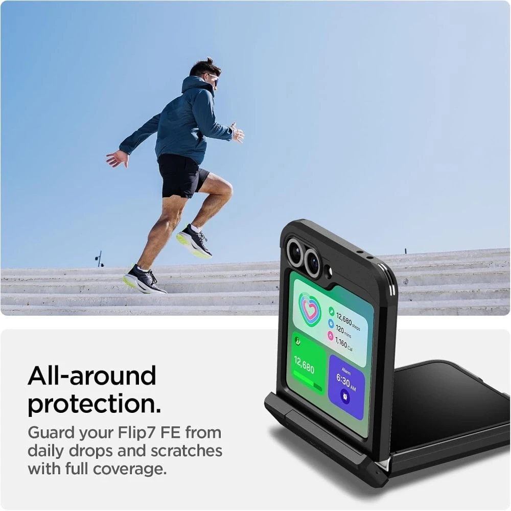 Dėklas Spigen „Tough Armor Pro Mag Magsafe Galaxy Z Flip 7 FE“ juodas