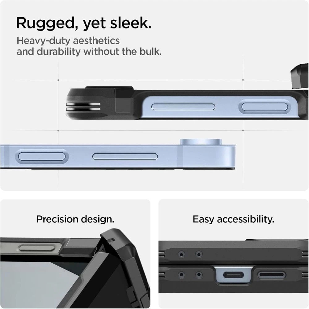 Dėklas Spigen „Tough Armor Pro Mag Magsafe Galaxy Z Flip 7 FE“ juodas