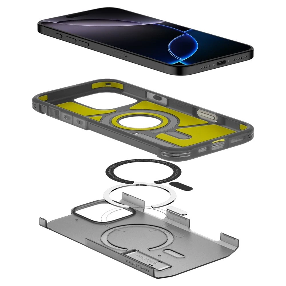 Spigen Tough Armor "T" Mag MagSafe dėklas iPhone 16 Pro - juodas