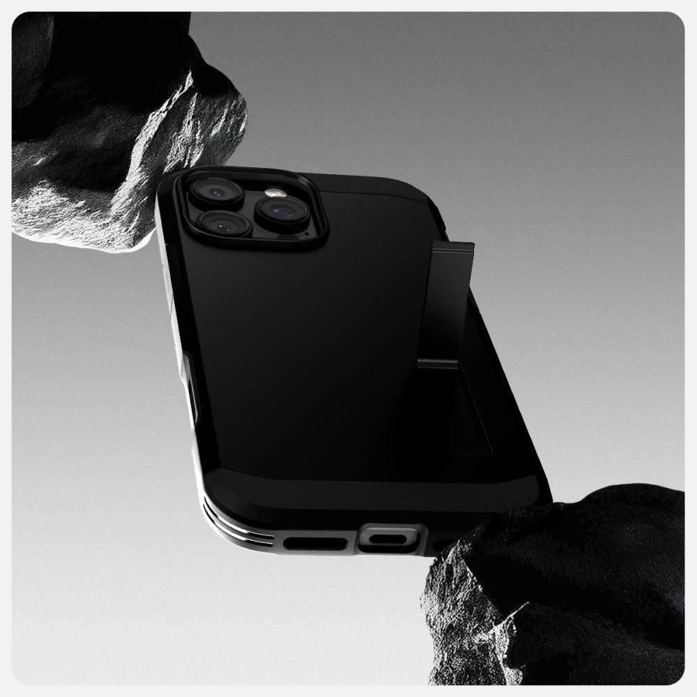 Apple iPhone 16 Pro Spigen Tough Armor „T” Mag MagSafe dėklas telefonui juodos spalvos