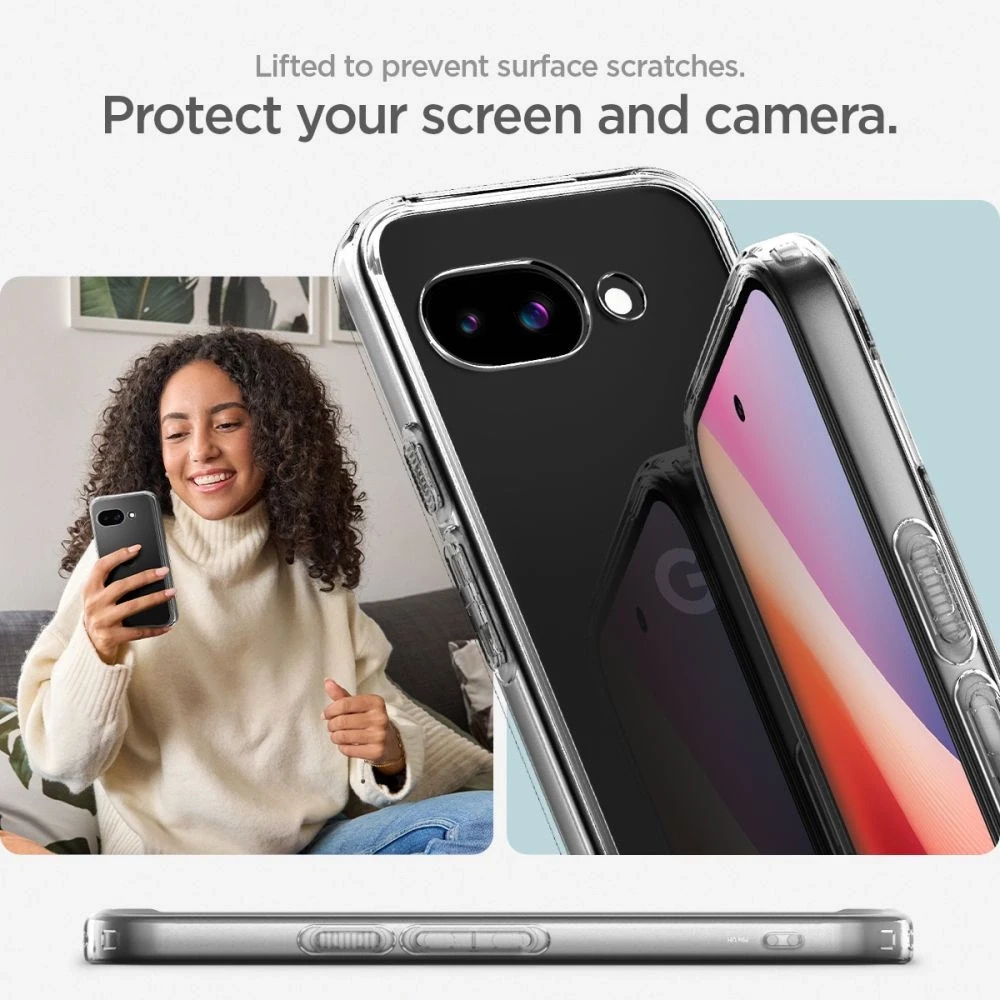 „Spigen Ultra Hybrid“ dėklas, skirtas „Google Pixel 9A“ – skaidrus