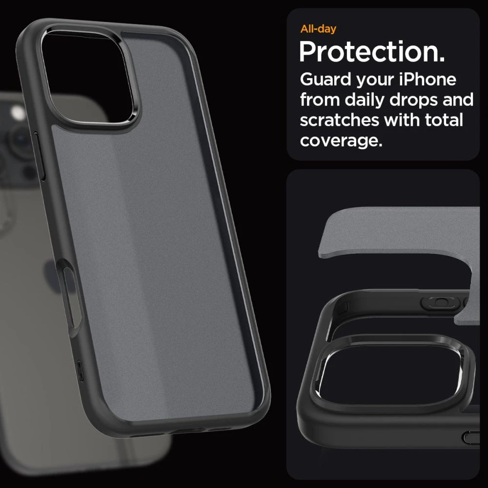 Spigen Ultra Hybrid Apple iPhone 16 Pro Max – dėklas telefonui juodos spalvos
