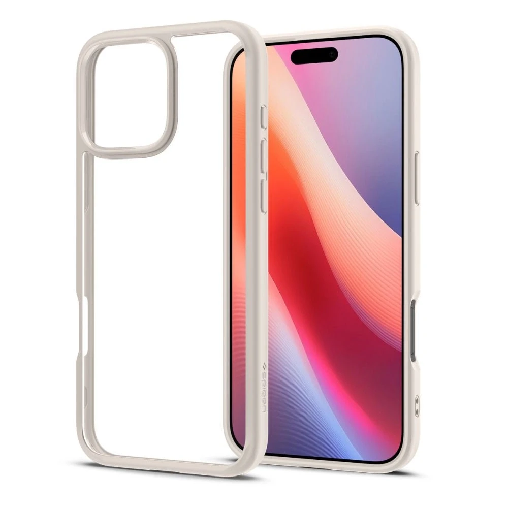 Dėklas „Spigen Ultra Hybrid“, natūralus titanas – „Apple iPhone 16 Pro“