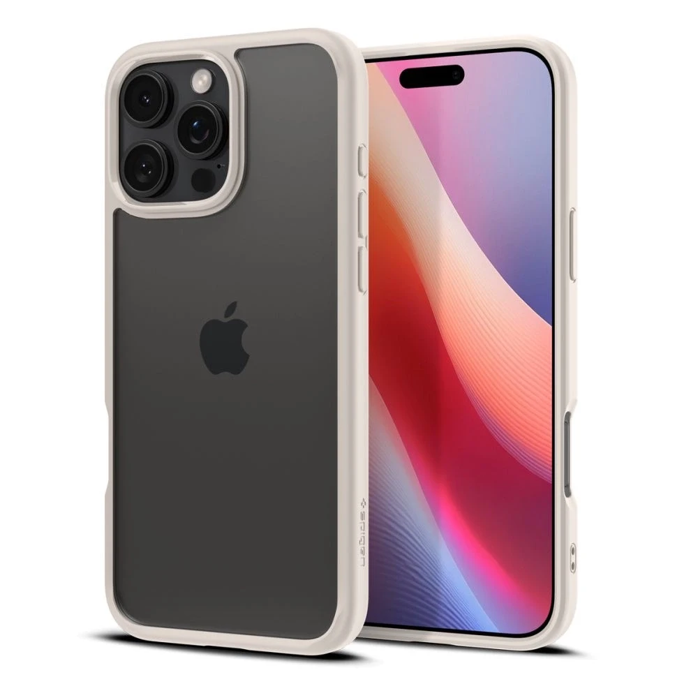 Dėklas „Spigen Ultra Hybrid“, natūralus titanas – „Apple iPhone 16 Pro“