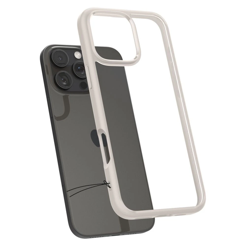 Dėklas „Spigen Ultra Hybrid“, natūralus titanas – „Apple iPhone 16 Pro“