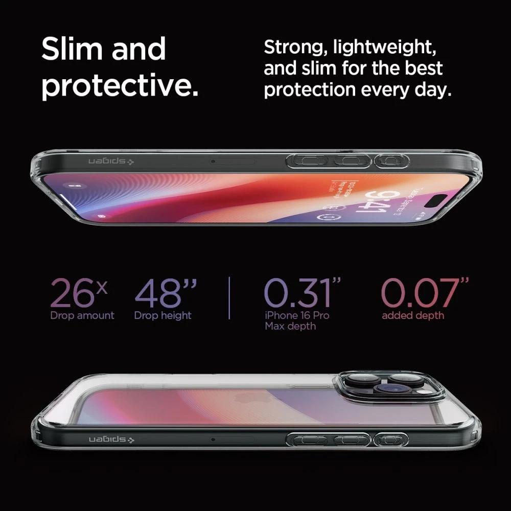 Spigen Ultra Hybrid Apple iPhone 16 Pro Max – dėklas telefonui skaidrus