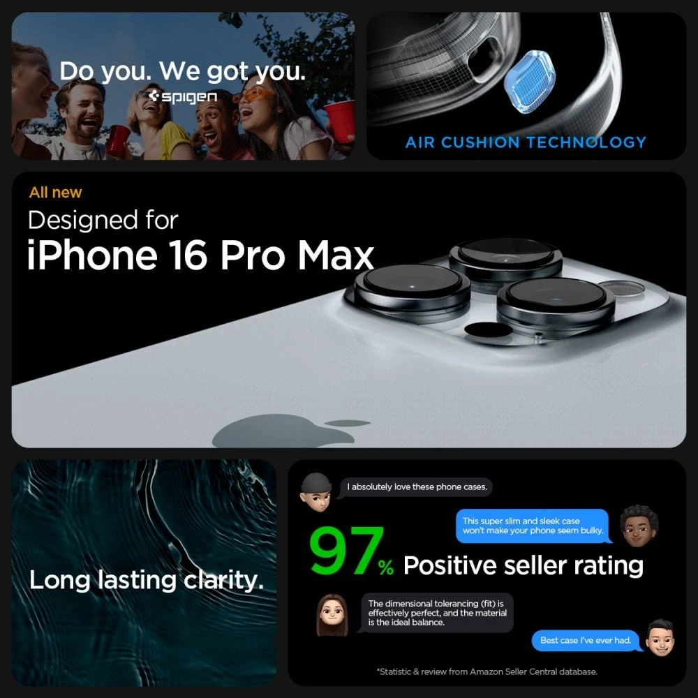 Spigen Ultra Hybrid Apple iPhone 16 Pro Max – dėklas telefonui skaidrus