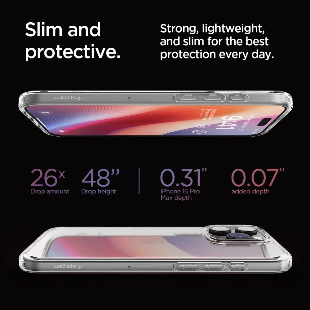 Spigen Ultra Hybrid Apple iPhone 16 Pro Max – dėklas telefonui skaidrus