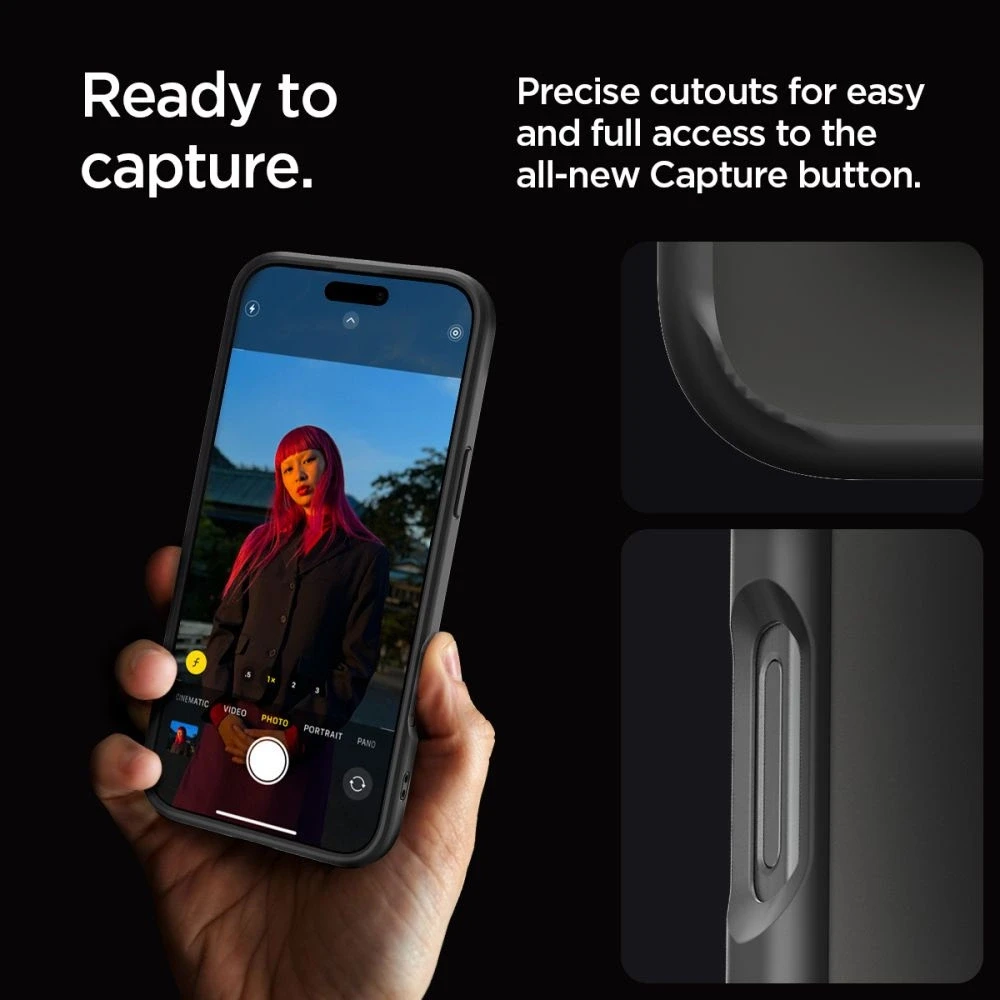 Spigen Ultra Hybrid Apple iPhone 16 Pro Max – dėklas telefonui juodos matinės spalvos