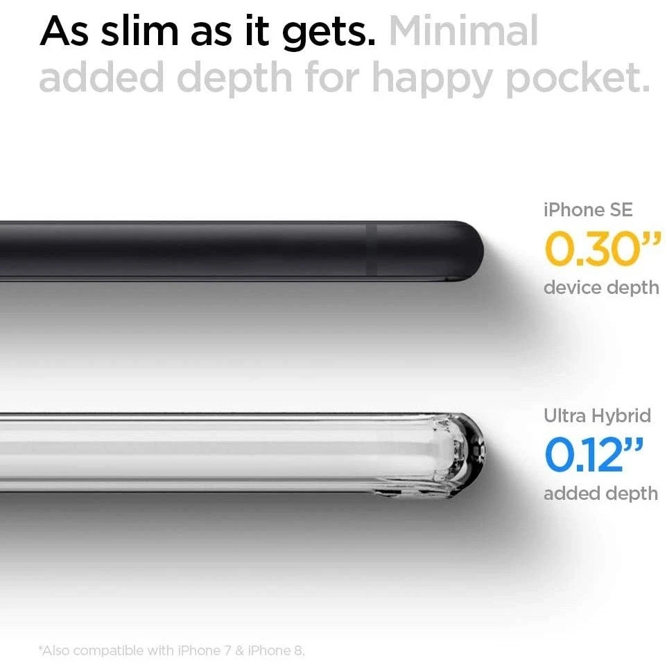 Spigen Ultra Hybrid dėklas skirtas Apple iPhone 7 / 8 / SE (2022/2020), spalva - Crystal Clear