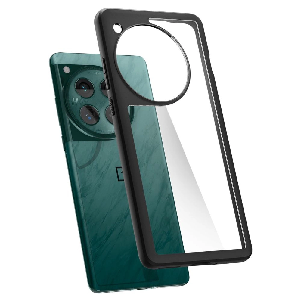 OnePlus 12 Spigen Ultra Hybrid Crystal telefono dėklas juodos spalvos
