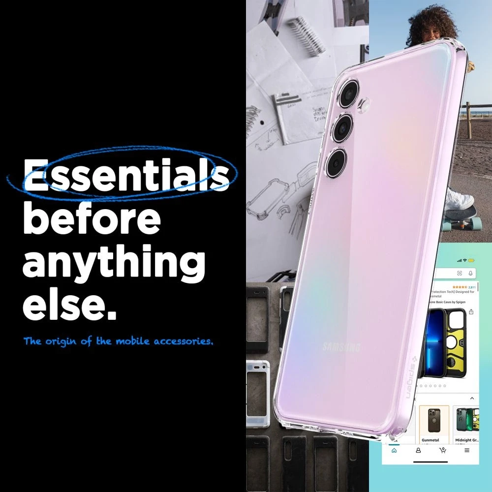 Samsung Galaxy A55 5G Spigen Ultra Hybrid Crystal dėklas telefonui skaidrus