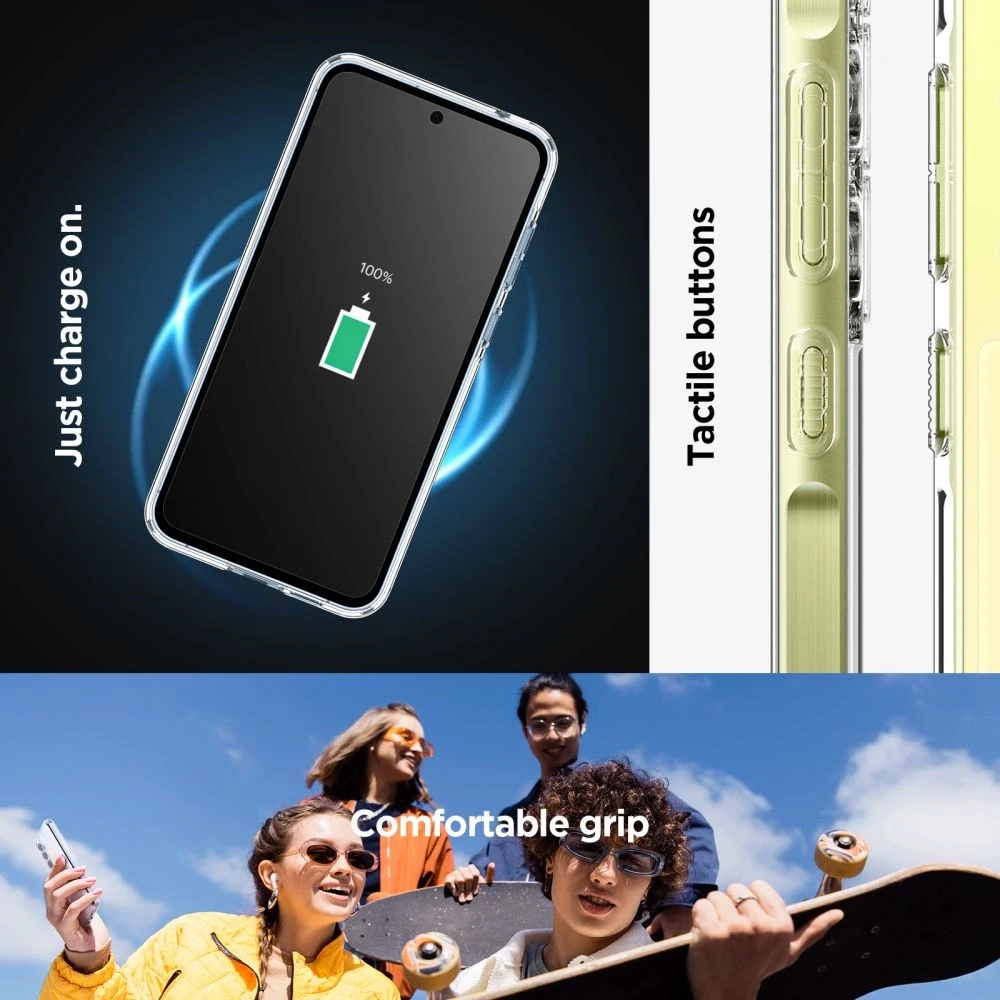 Spigen Ultra Hybrid – dėklas skirtas Samsung Galaxy A55 5G Transparent