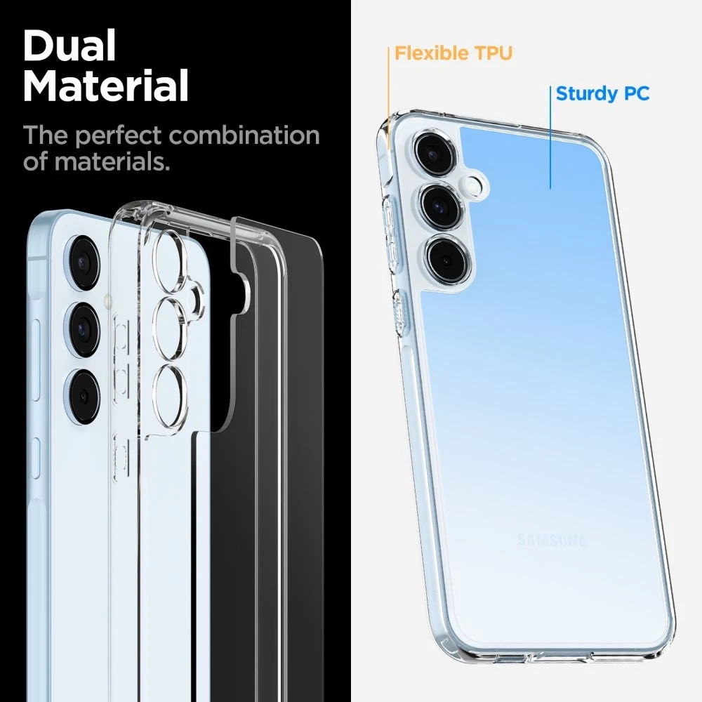 Spigen Ultra Hybrid – dėklas skirtas Samsung Galaxy A55 5G Transparent