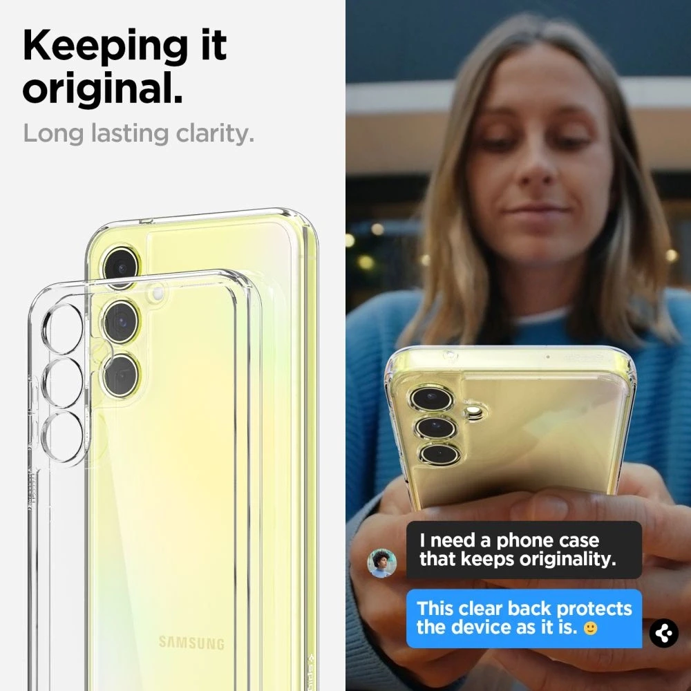 Spigen Ultra Hybrid – dėklas skirtas Samsung Galaxy A55 5G Transparent
