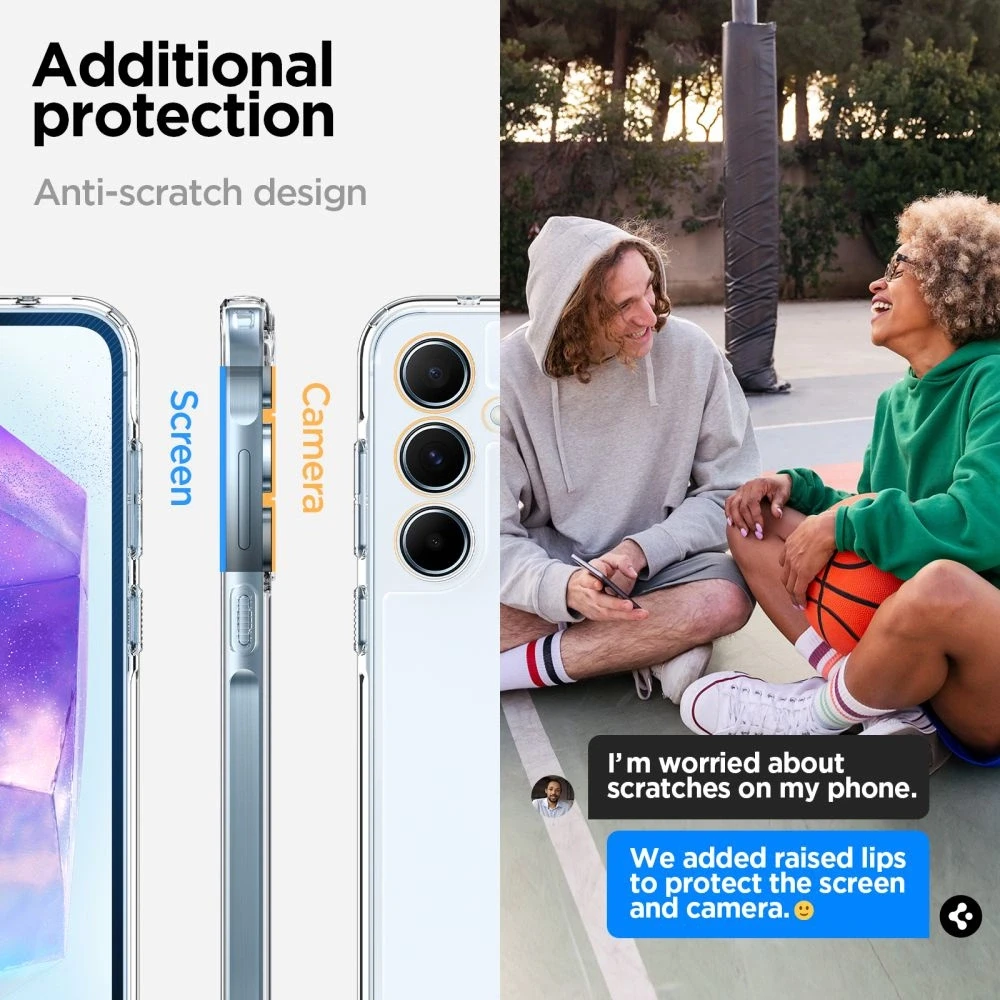 Spigen Ultra Hybrid – dėklas skirtas Samsung Galaxy A55 5G Transparent