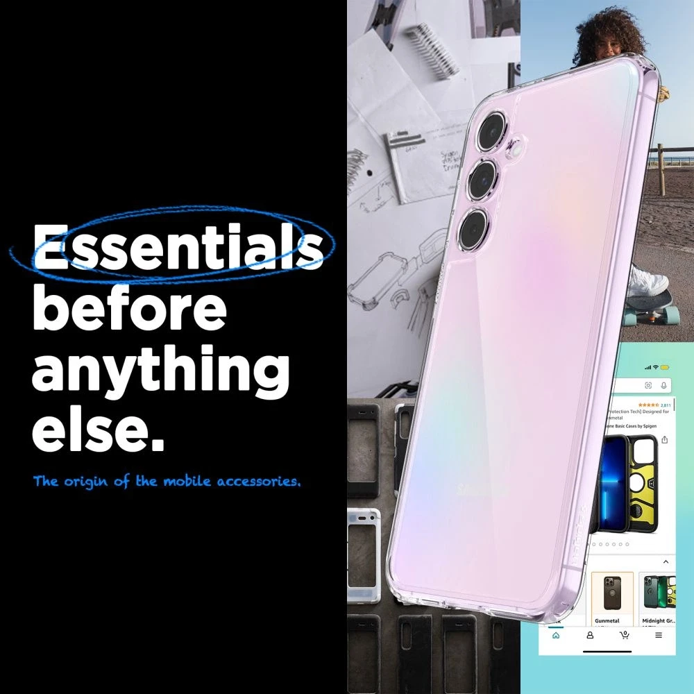 Spigen Ultra Hybrid – dėklas skirtas Samsung Galaxy A55 5G Transparent