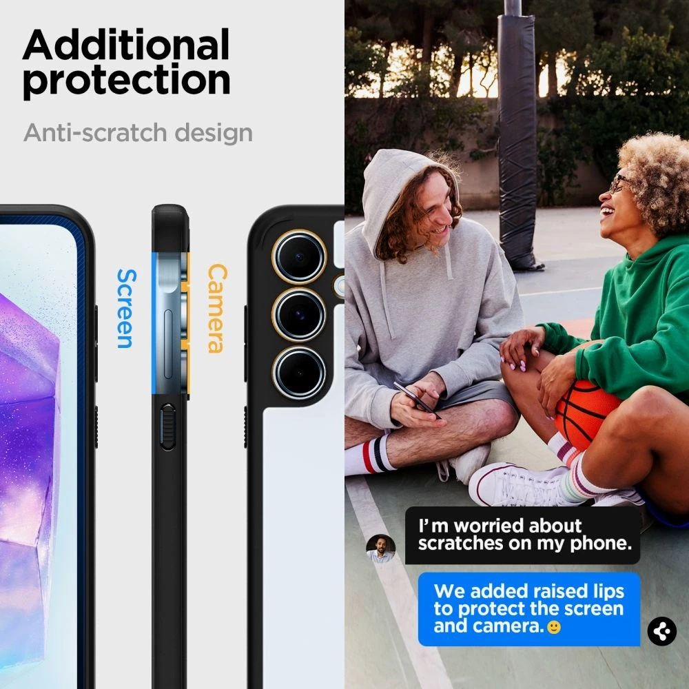 Dėklas SPIGEN ULTRA HYBRID GALAXY A55 5G MATTE Juodas