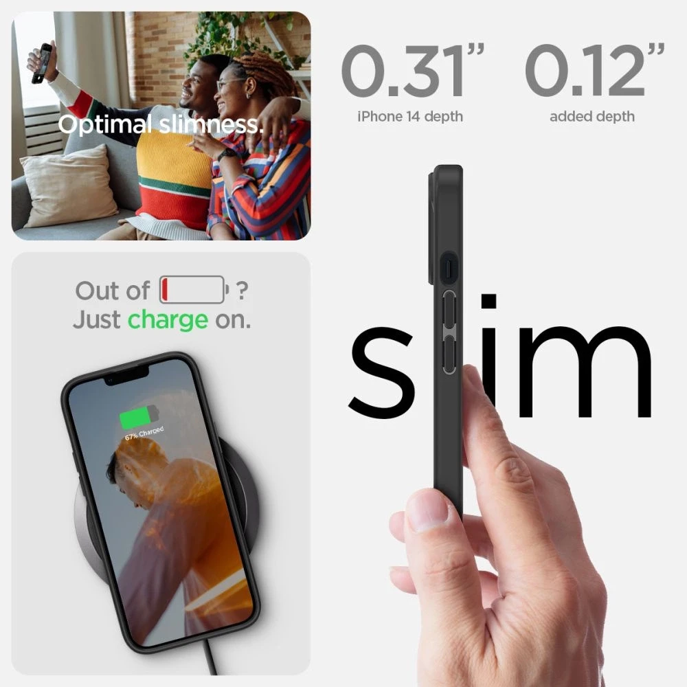 Spigen Ultra Hybrid dėklas skirtas Apple iPhone 14, spalva - Matte Black