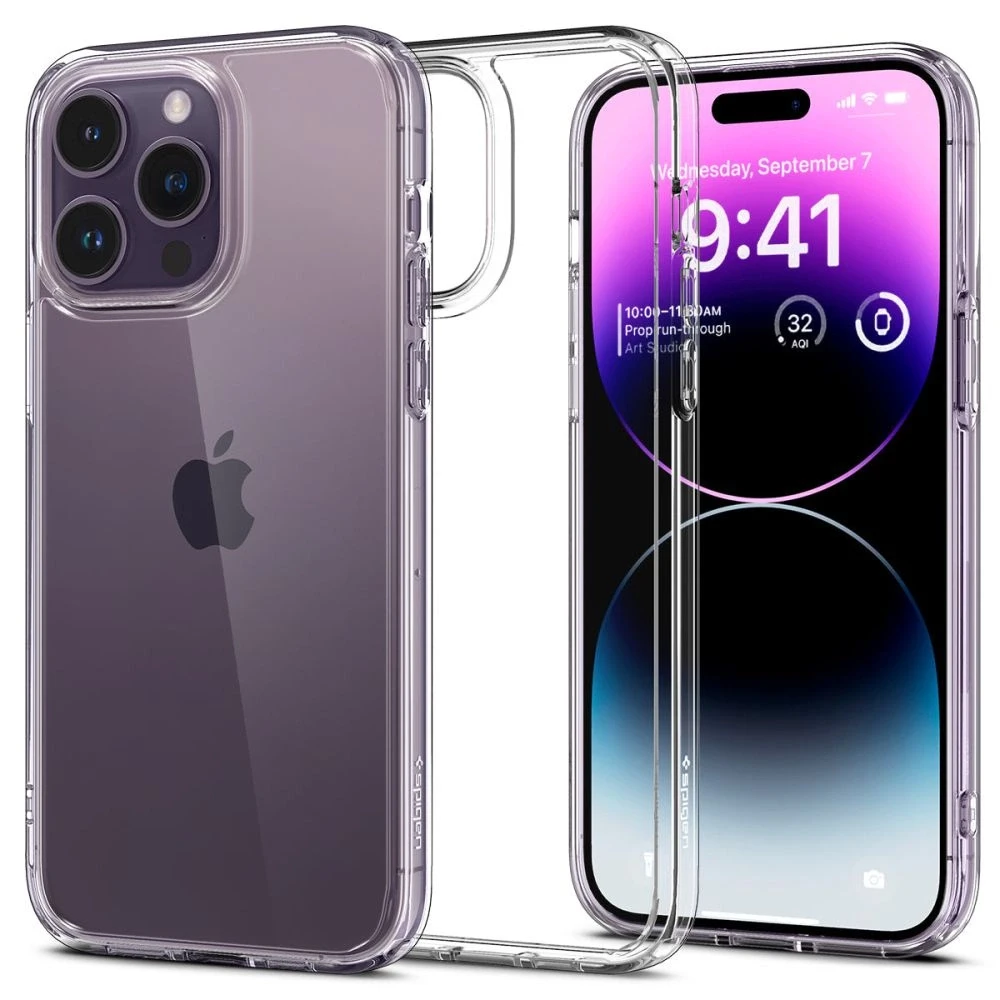Spigen Ultra Hybrid dėklas skirtas Apple iPhone 14 Pro, spalva - Crystal Clear