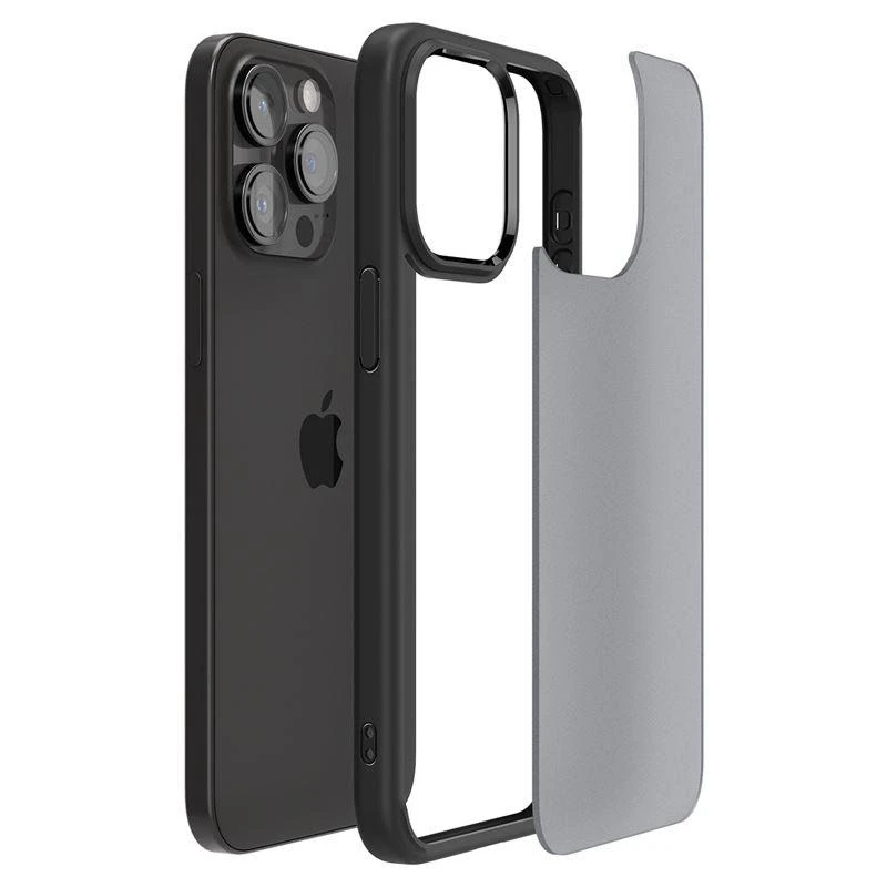 Spigen Ultra Hybrid Matte dėklas skirtas Apple iPhone 15 Pro Max, spalva - Frost Black