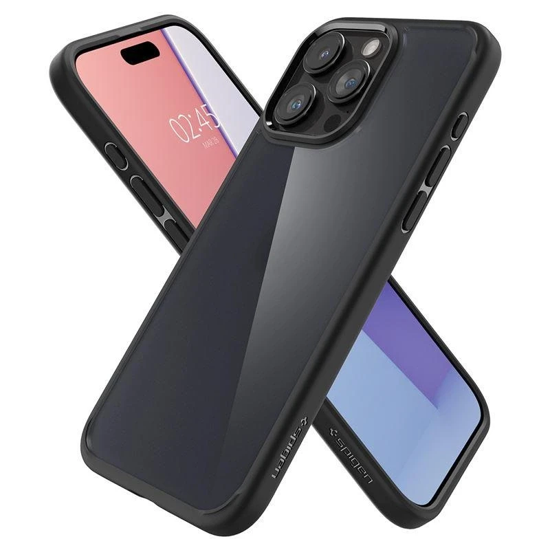 Spigen Ultra Hybrid Matte dėklas skirtas Apple iPhone 15 Pro Max, spalva - Frost Black