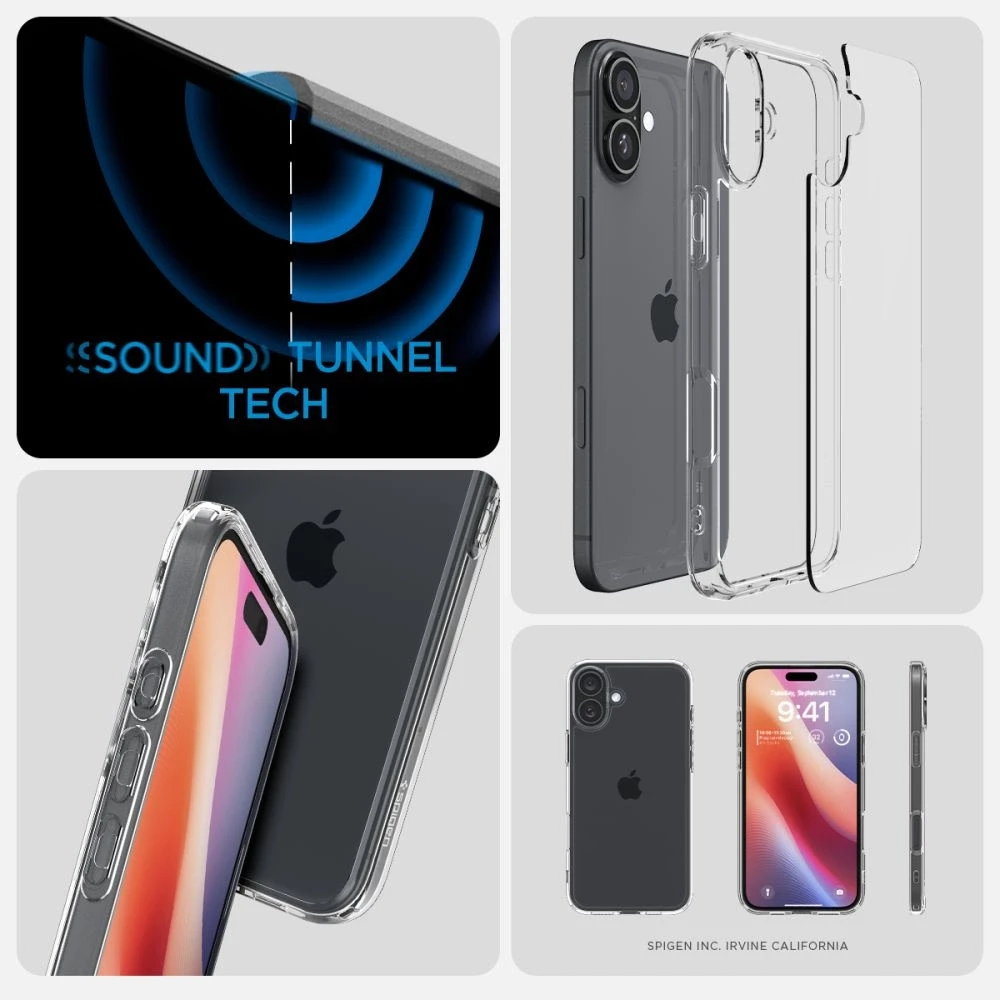 Spigen Ultra Hybrid Apple iPhone 16 – dėklas telefonui skaidrus