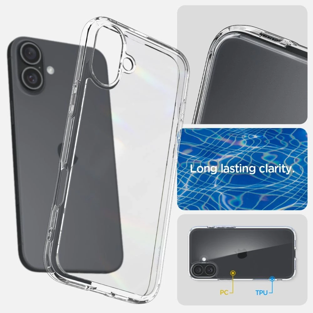 Spigen dėklas ULTRA HYBRID skirtas Apple iPhone 16 Plus crystal clear