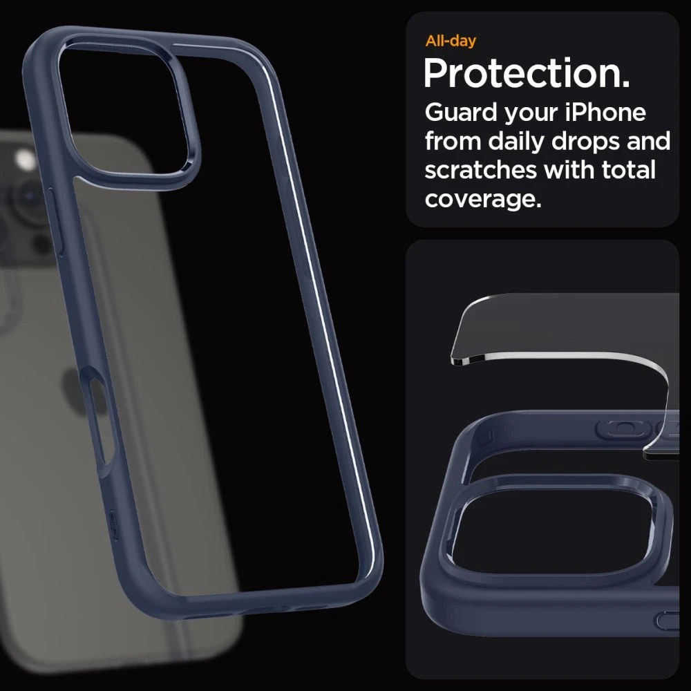 Spigen Ultra Hybrid Apple iPhone 16 Pro – dėklas telefonui mėlynos spalvos