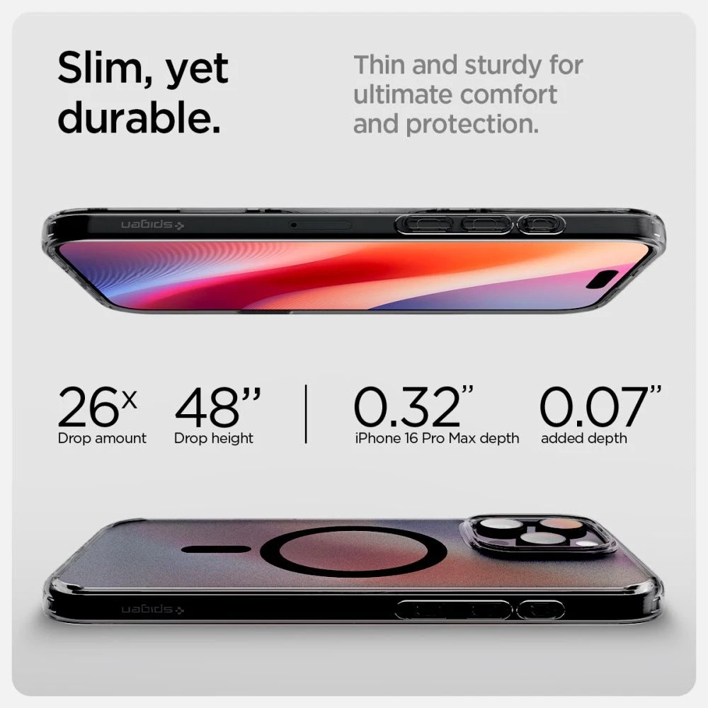 Spigen Ultra Hybrid „T” MAG iPhone 16 Pro 6.3″ MagSafe dėklas telefonui, juodos spalvos ACS08514