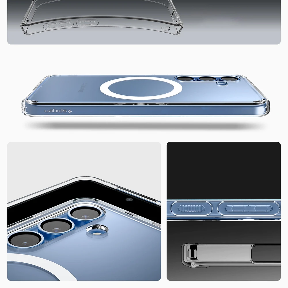 Spigen Ultra Hybrid Mag MagSafe – dėklas skirtas Samsung Galaxy S25+ Clear / Baltas