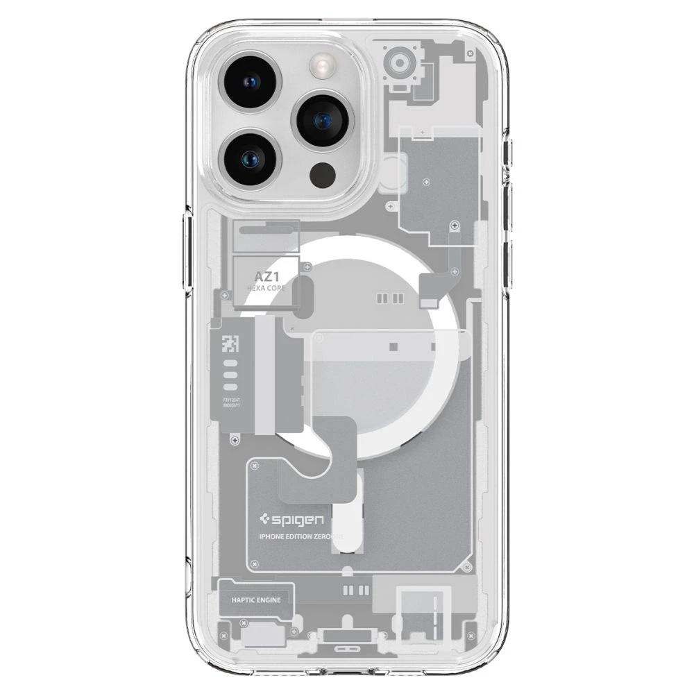 Spigen Ultra Hybrid Zero One (MagFit) dėklas skirtas Apple iPhone 15 Pro, spalva - Zero One White
