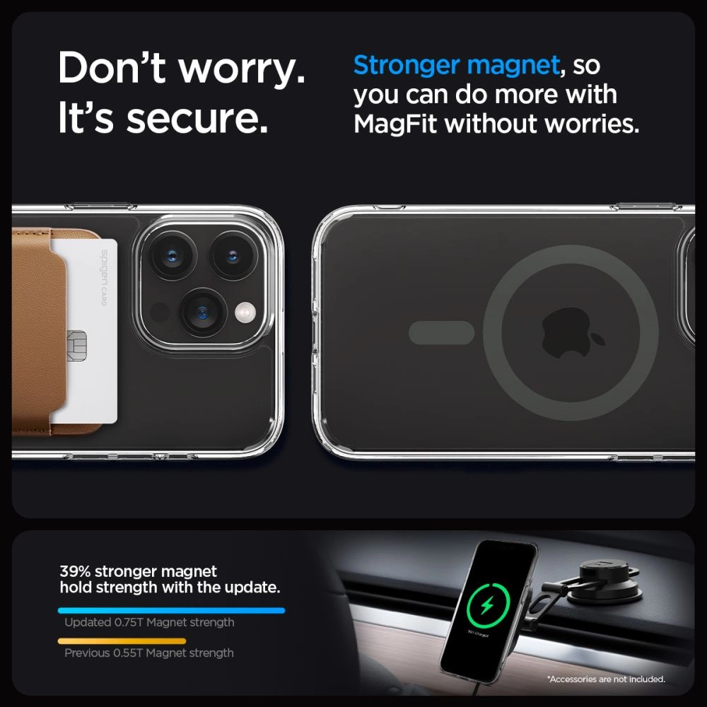Spigen Ultra Hybrid (MagFit) dėklas skirtas Apple iPhone 15 Pro, Grafito spalvos