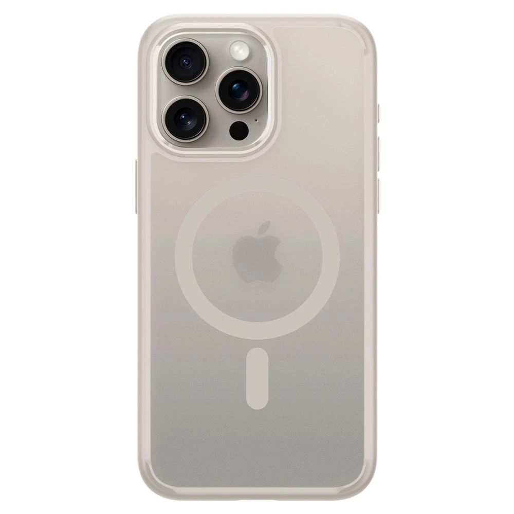 Spigen Ultra Hybrid (MagFit) dėklas skirtas Apple iPhone 15 Pro, spalva - Frost Natural Titanium