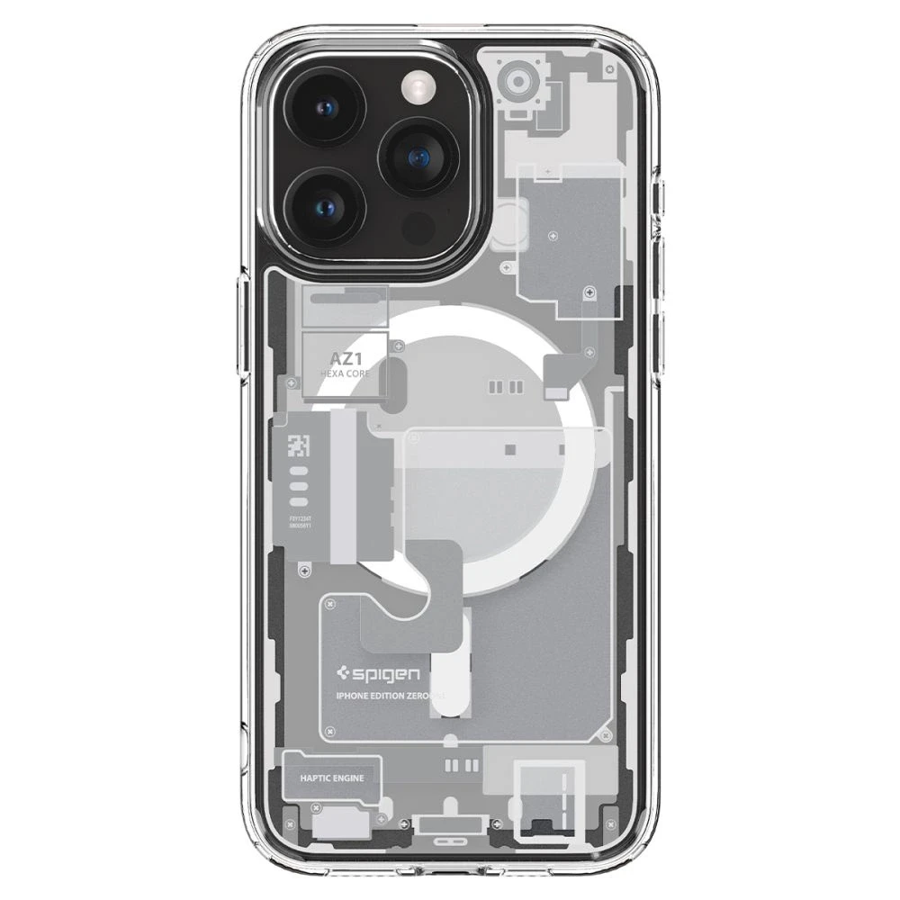 Spigen Ultra Hybrid Zero One (MagFit) dėklas skirtas Apple iPhone 15 Pro, spalva - Zero One White