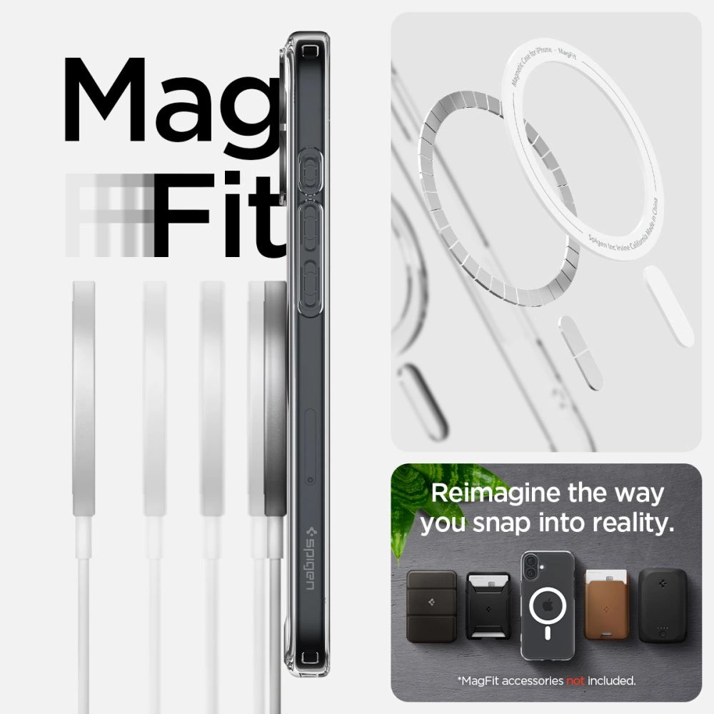 Dėklas Spigen Ultra Hybrid MagSafe, baltos spalvos – Apple iPhone 16 Plus