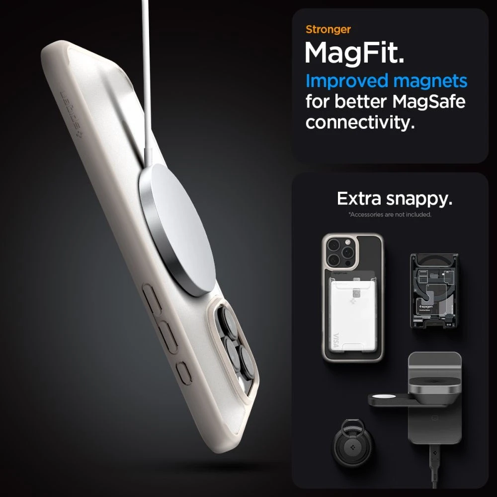 Spigen Ultra Hybrid Mag MagSafe Apple iPhone 16 Pro Max – dėklas telefonui titano spalvos
