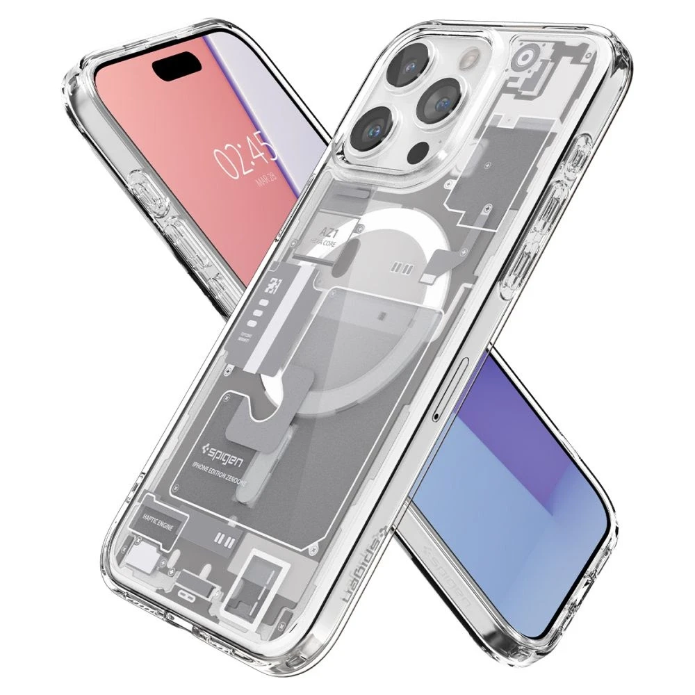 Spigen Ultra Hybrid Zero One (MagFit) dėklas skirtas Apple iPhone 15 Pro, spalva - Zero One White