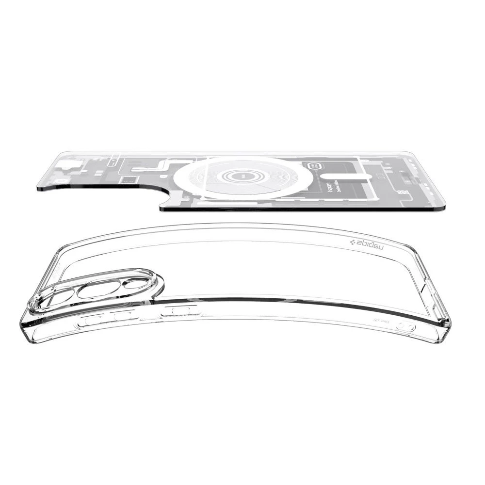 Spigen Ultra Hybrid Mag dėklas su MagSafe skirtas Samsung Galaxy S25 Edge su Print – baltos spalvos