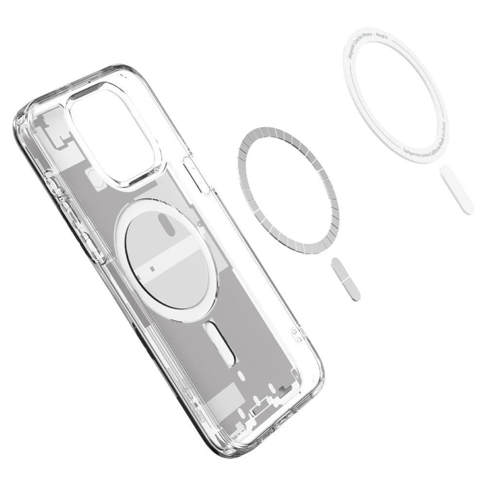 Spigen Ultra Hybrid Zero One (MagFit) dėklas skirtas Apple iPhone 15 Pro, spalva - Zero One White