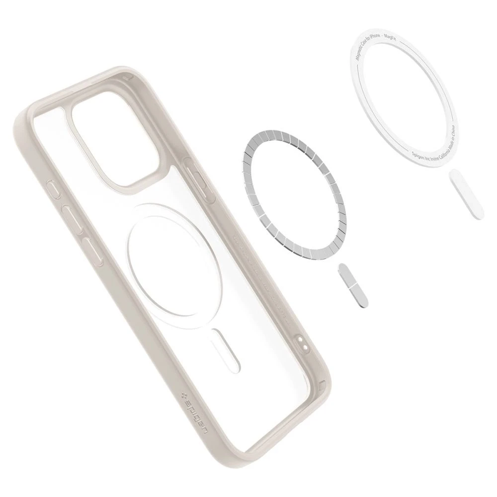Spigen Ultra Hybrid (MagFit) dėklas skirtas Apple iPhone 15 Pro, spalva - Frost Natural Titanium