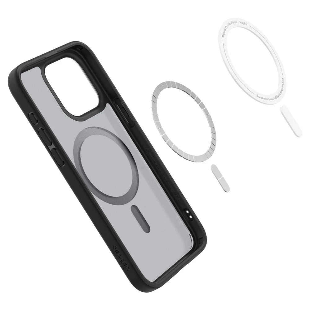 Spigen Ultra Hybrid (MagFit) dėklas skirtas Apple iPhone 15 Pro Max, spalva - Frost Black