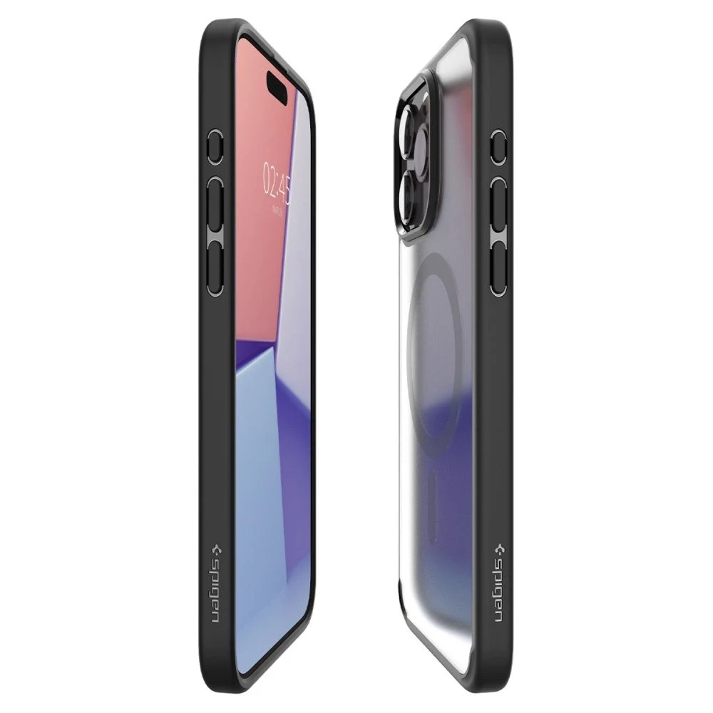 Spigen Ultra Hybrid (MagFit) dėklas skirtas Apple iPhone 15 Pro Max, spalva - Frost Black