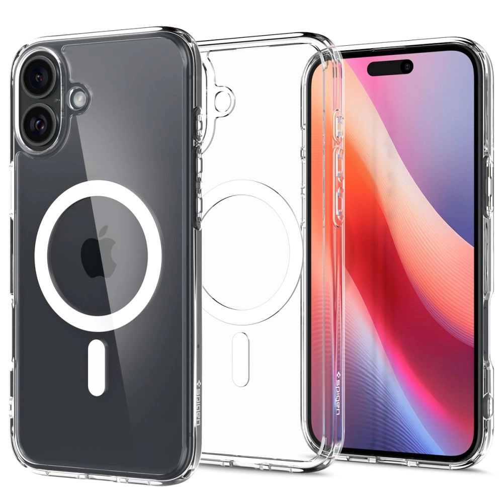Dėklas Spigen Ultra Hybrid MagSafe, baltos spalvos – Apple iPhone 16 Plus
